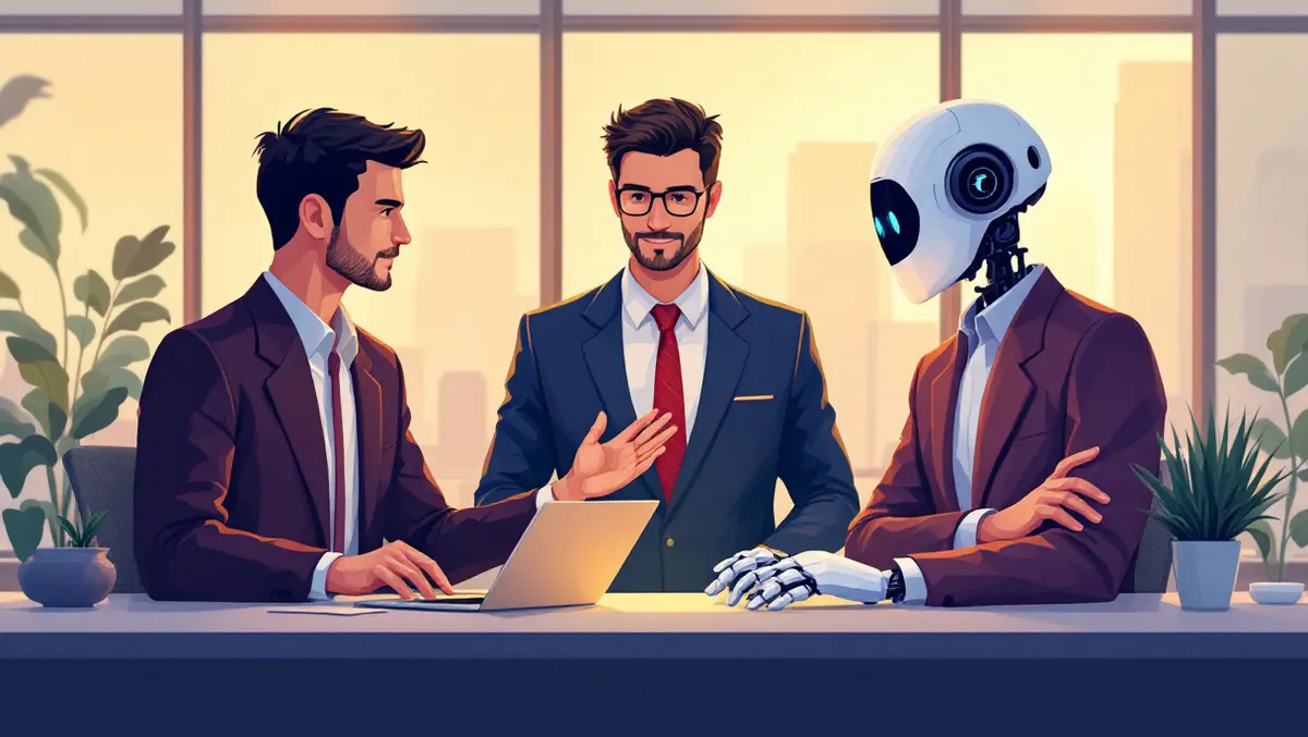 Australian business executives ai robots modern office trust integration